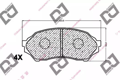 Комплект тормозных колодок DJ PARTS BP1407